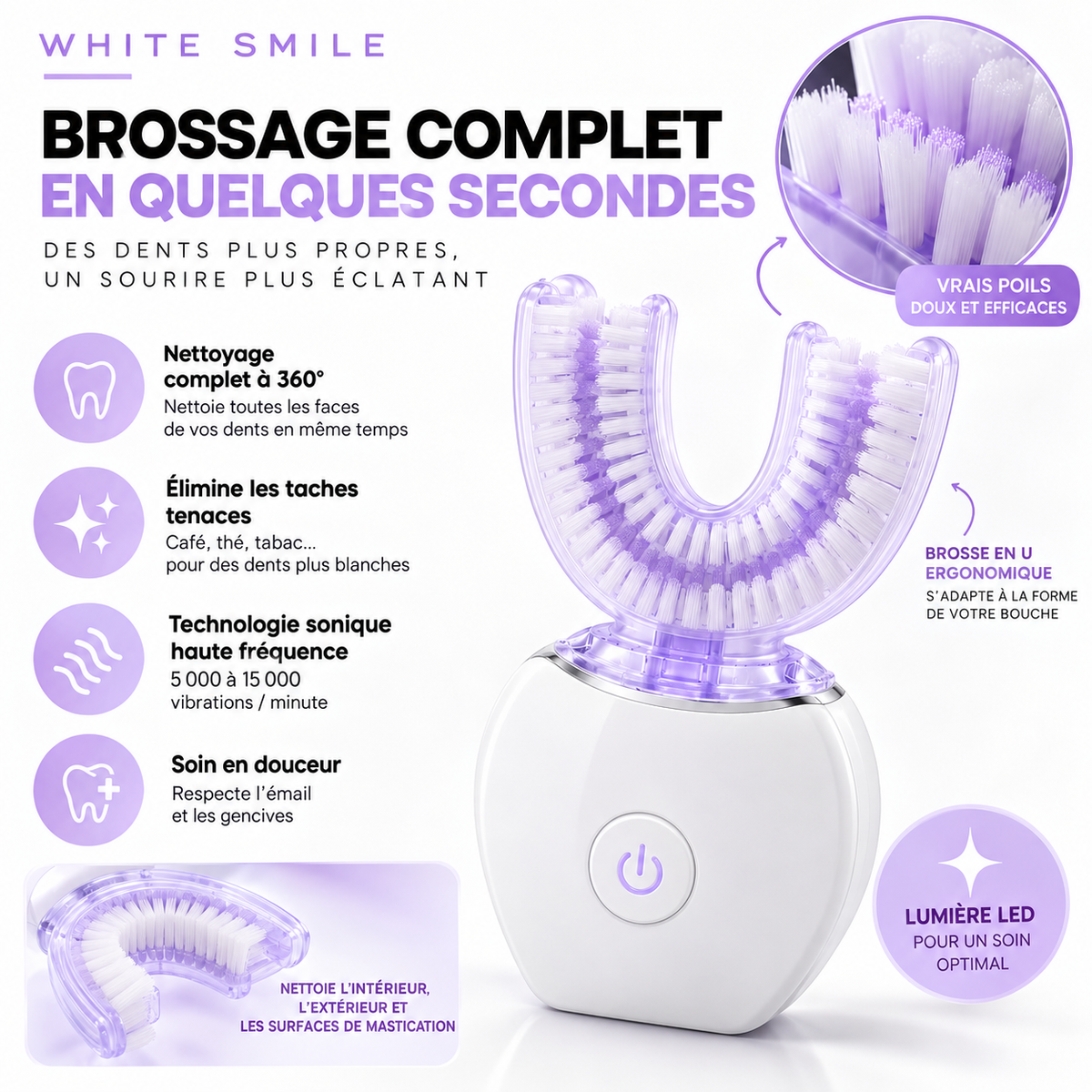 Brosse à Dent Automatique en U